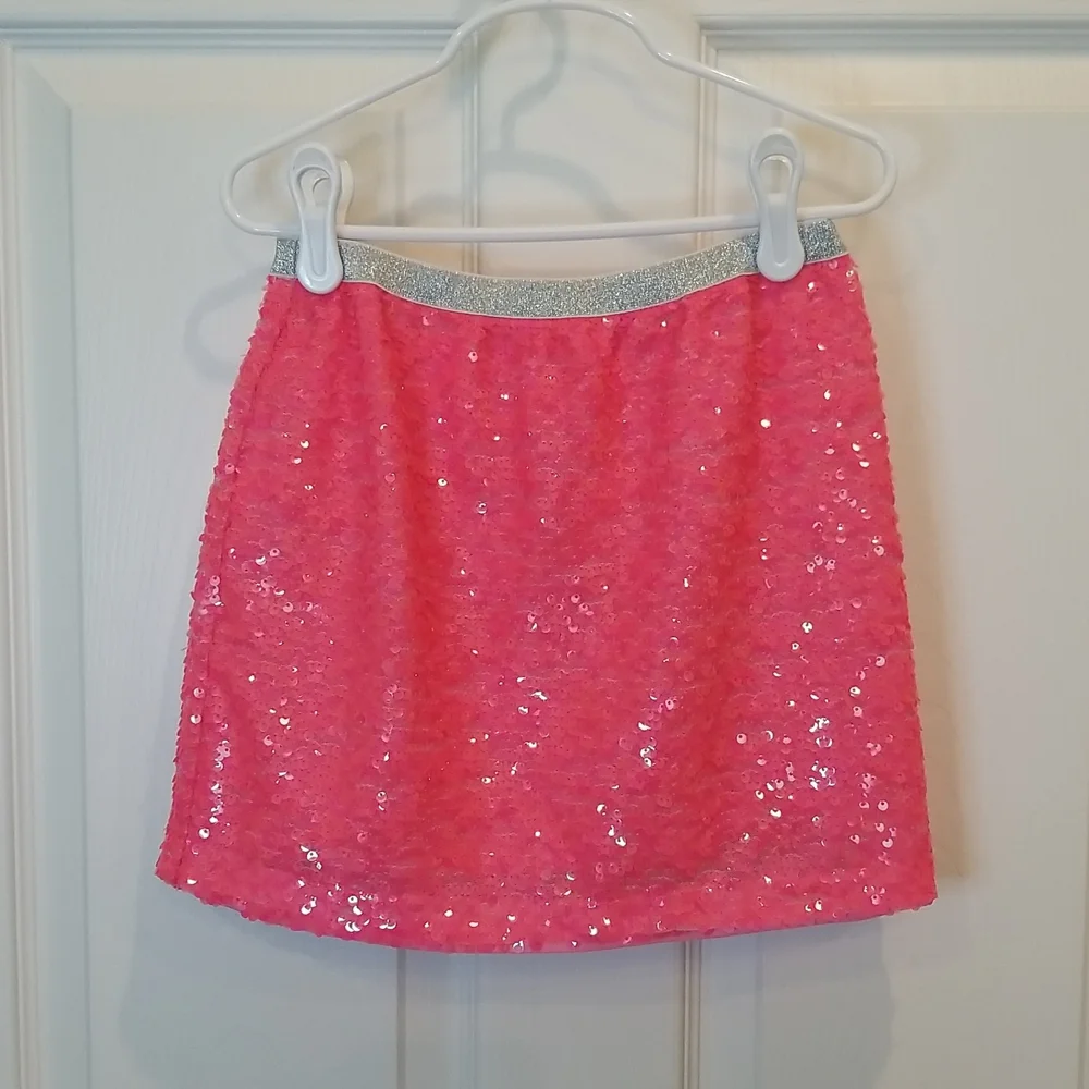 GapKids Factory Hot Pink Sequined Skirt, Girls Size S (6/7)